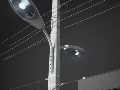 Column street light - street light 3D model