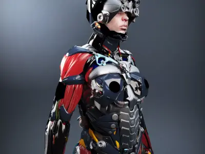 Sci-fi Female Character V2 3D model