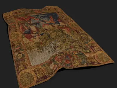  Month of October Tapestry  Low-poly 3D model