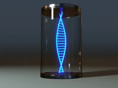 DNA lamp Low-poly 3D model