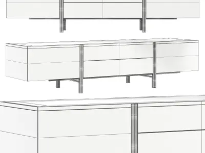 CABINET EDGE TV Low-poly 3D model