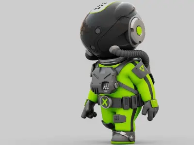 TOON  ASTRONAUT K-2000  RIGGED 3D model