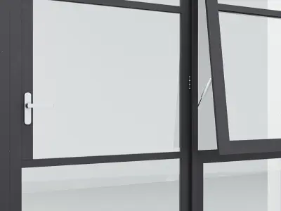 Aluminium door 14 3D model