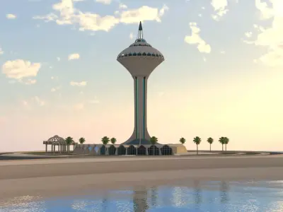 The Khobar Water Tower 3D model