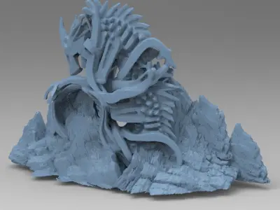 Leviathan dragon rock 1 3D model