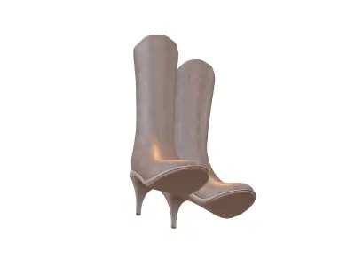 Knee Boots V1 003 Low-poly 3D model