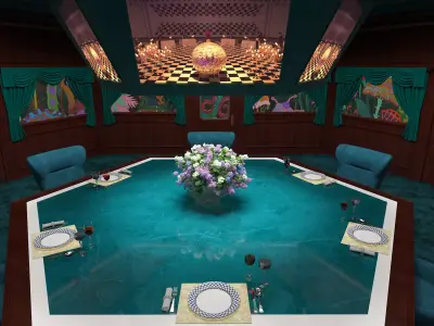 Squid Game season 3 VIP Restaurant 3D model