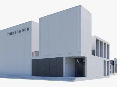 Convention Center Low-poly 3D model