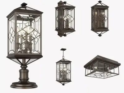 Fine Art Lamps Oxfordshire Collection 3D model