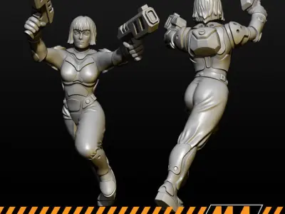 Cyber Girls 3D print model