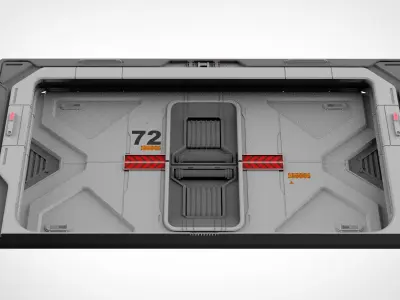 sci fi door 21 3D model