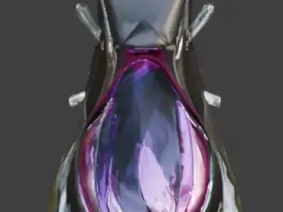 Futuristic Electric Motorcycle 3D Model Low-poly 3D model