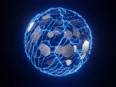 Lightning ball 3D model
