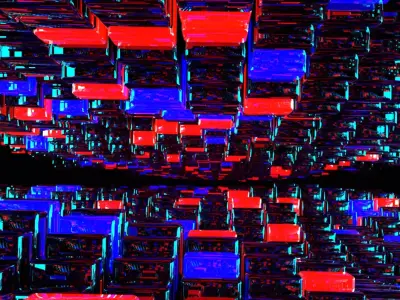 Abstract Animation sci Low-poly 3D model