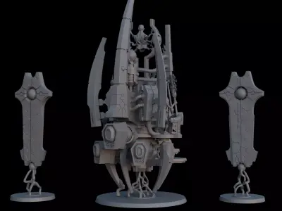 Cyber Lord Space Zombies King Of The Silent Moving Fortress 3D print model