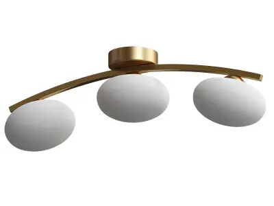  Yonah 3 Light Semi Flush Bar Ceiling Light 3D model