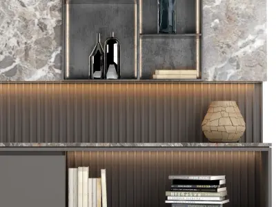 Modern Tv Wall Design 3D model