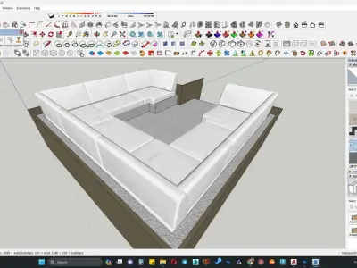 Outdoor sitting 3d model 3D model