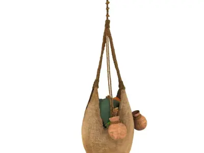 The Bag basket hanging from hook 3D model