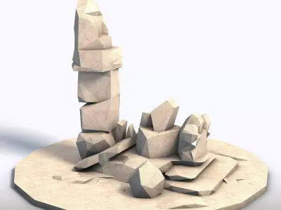 Low Poly Stone Vol3 3D model