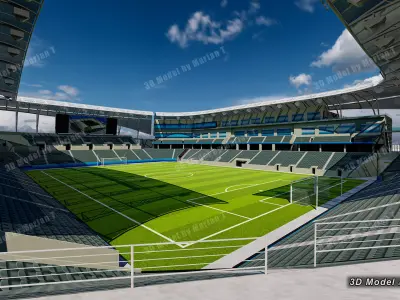 BMO Stadium  Low-poly 3D model