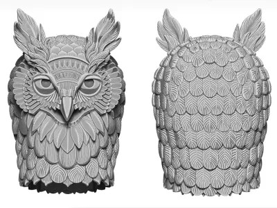  Owl Sculptural Bust 