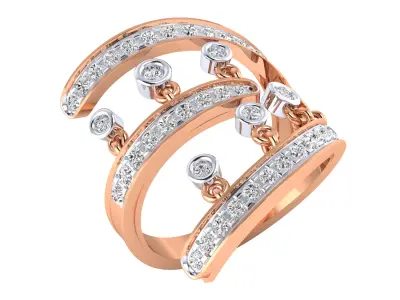  Women Ring Render 3dm STL MTL SLC JCD OBJ FBX Details 3D print model