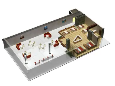 Restaurant de Poissons Puante 3D model