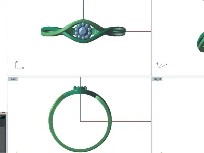Solitaire Engagement Women Light Weight Rings 3D print model purchase