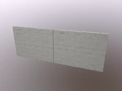 Modular 3D Concrete Environment Kit Low-poly 3D model