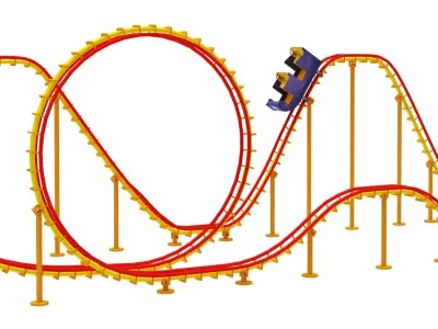 Roller Coaster 3D model