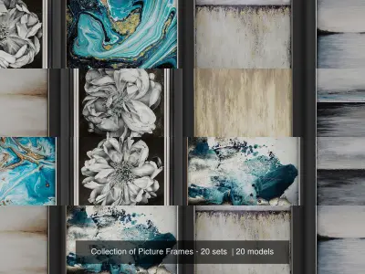 Collection of Picture Frames - 20 sets  3D Model Pack 3