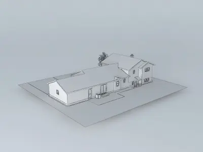 Split Level House Free 3D model