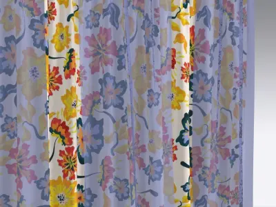 Curtain Low-poly 3D model