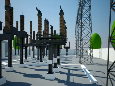 power station 3D model