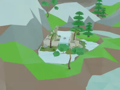 Low Poly World Low-poly 3D model