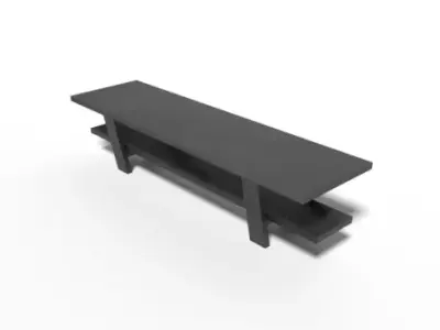 Long Table Free low-poly 3D model