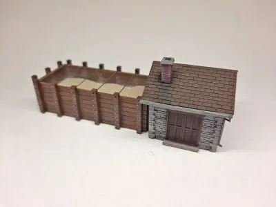 N Scale Sand Drying House 3D print model