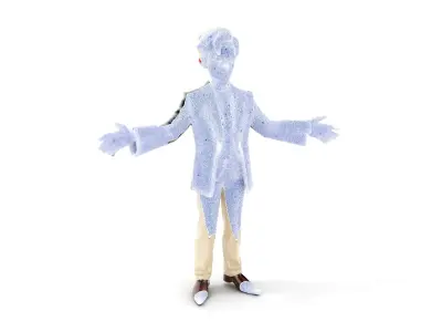 Elegant Young Male Character Rigged and Animated for Games Low-poly 3D model