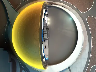  Sphere of Las Vegas with cutaway 