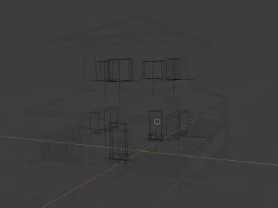 Home exterior  Low-poly 3D model