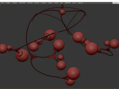 Sprig Circular Pendant Low-poly 3D model