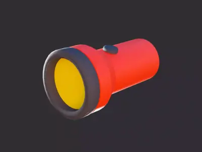 Lowpoly Flashlight 03 3D model