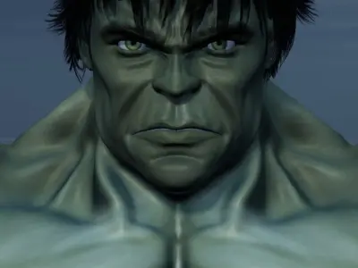 Hulk comics Low-poly 3D model