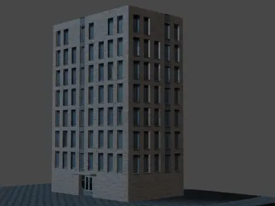 building 5 tall Low-poly 3D model