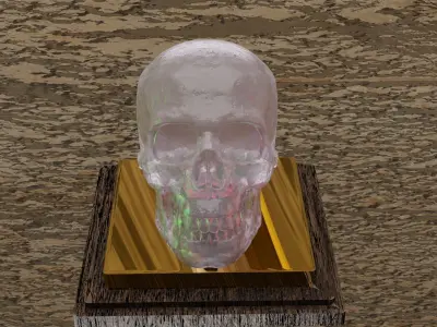 crystal skull Free low-poly 3D model