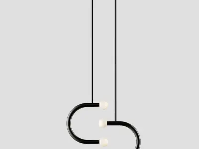 Double Pendant C Lights from Bower Studios 3D model