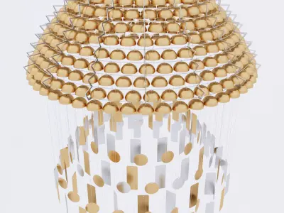 Quasar Todo Suspended chandelier 3D model