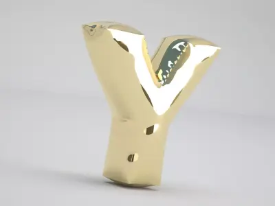Y Balloon Gold 3D model