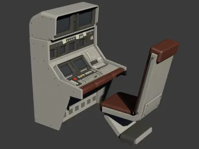 Control Desk Low-poly 3D model